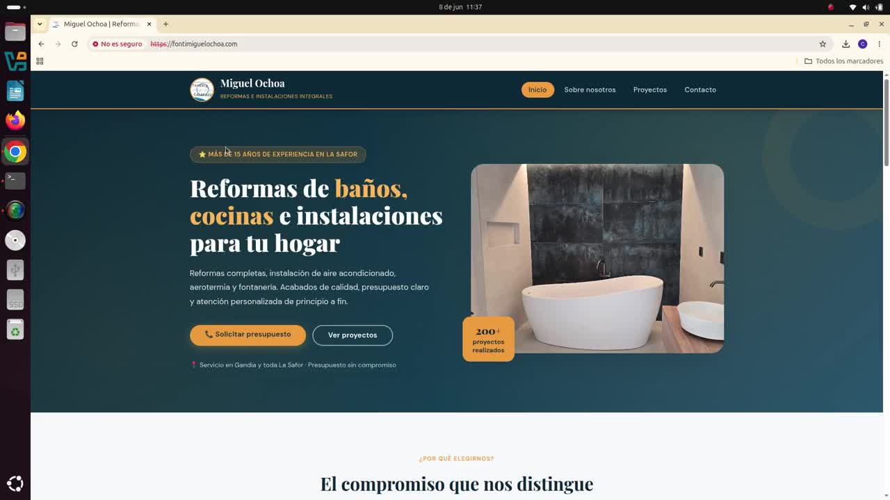 Vídeo de la web de Miguel Ochoa, reformas e instalaciones
